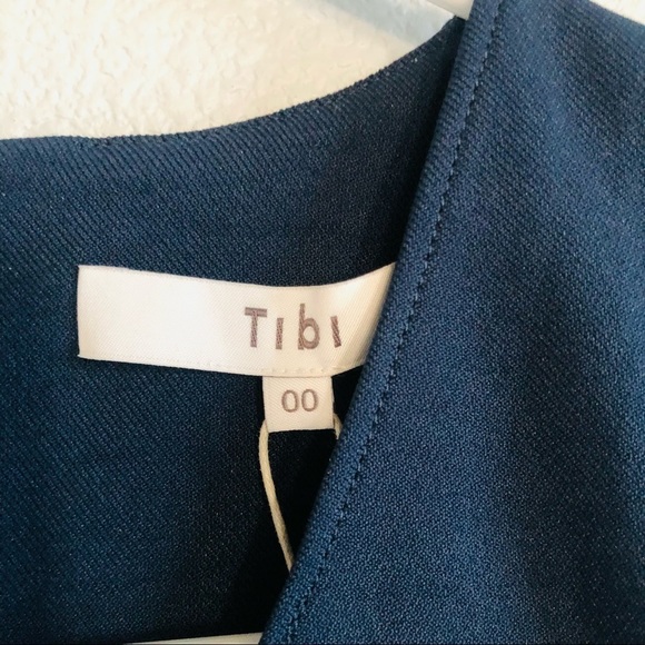 TIBI Navy Chalky Drape Wrap Top - 00 - NWT - Picture 4 of 9